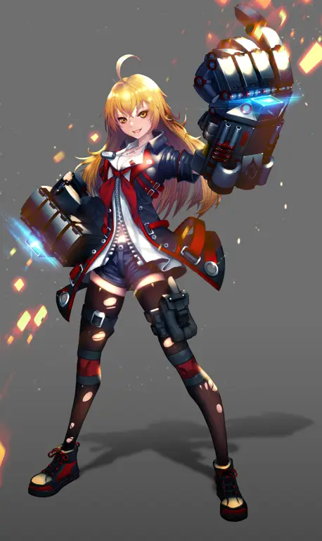 Pose Dinamis Cosplay Anime Pose cosplay anime yang dinamis dan penuh energi.