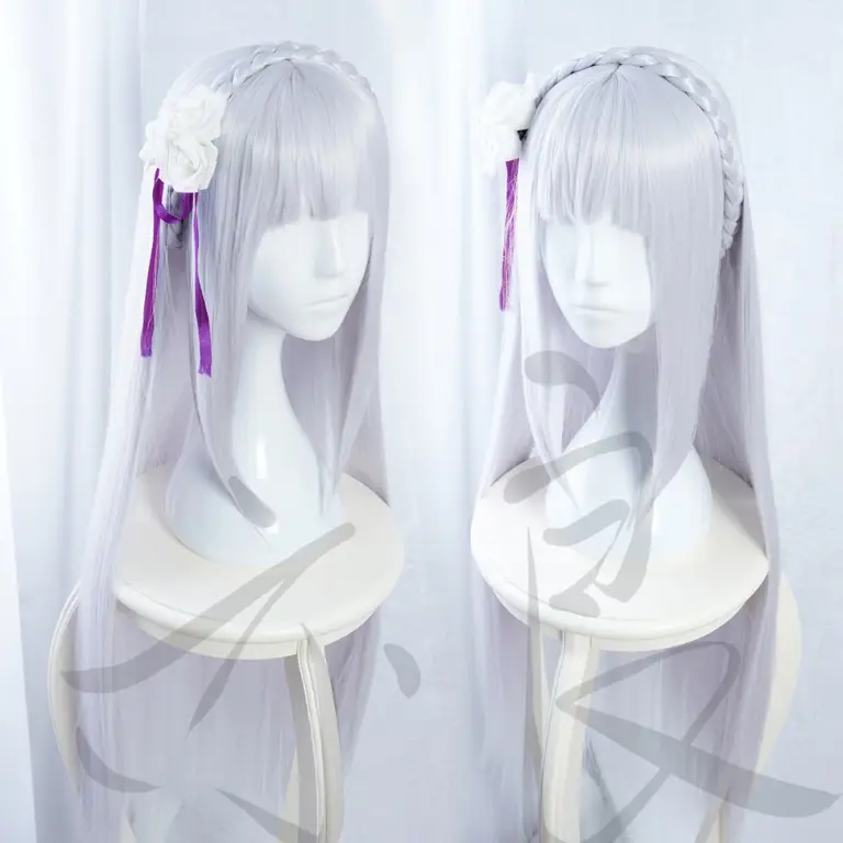 Contoh styling wig untuk cosplay Emilia Re:Zero