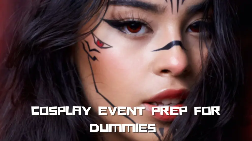 Persiapan Cosplay Seorang cosplayer mempersiapkan diri untuk acara cosplay