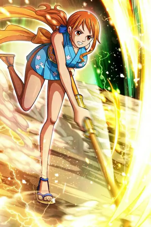 Inspirasi Beragam Kostum Nami Perbandingan berbagai kostum Nami dari berbagai arc One Piece.